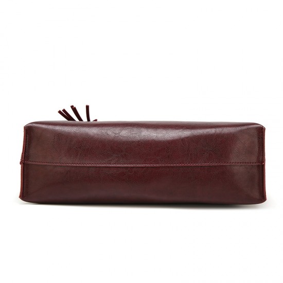 2025 Summer European American Fashion Diaper Bag - Large Capacity Lightweight PU Top-Handle & Crossbody Tote with Fringe (Dropshipping)