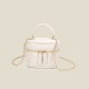 2025 Spring Summer New Women's Bag - Versatile Solid Color Box Bag, High-End Top-Handle Quilted Chain Mini Crossbody