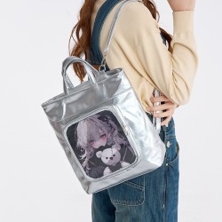 Japanese-Style Cute Academy Backpack - Large-Capacity Ita Bag, Luxury Tote Bag, Handheld/Commuter/Crossbody Bag for Women