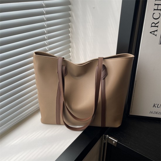 2025 Niche Fashion Versatile Minimalist Large-Capacity Tote Bag - Trendy Women's Single Shoulder Casual Bucket Bag