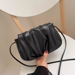 2025 New Trendy Wrinkle-Textured Cloud Armpit Bag - Versatile Commuter Minimalist Handheld/Shoulder/Crossbody Baguette Bag
