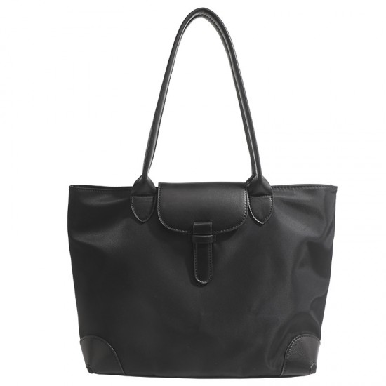 Large Capacity Elegant Casual Tote Bag - 2025 New Work Commute Top-Handle Bag, Nylon Texture Single Shoulder Bag for Women