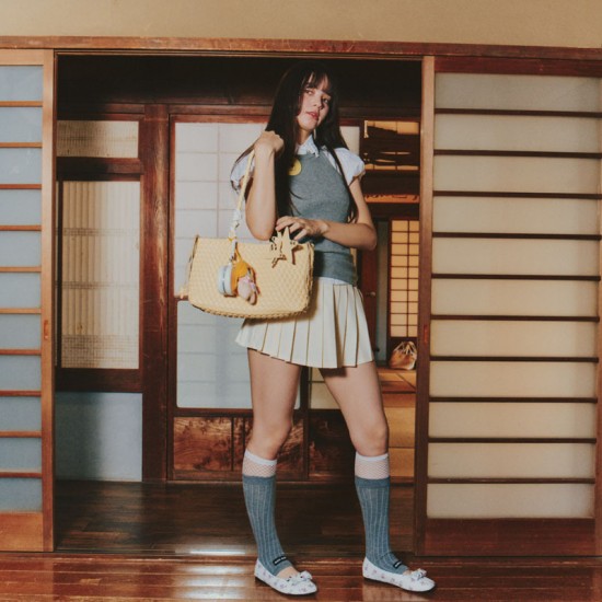 2025 Popular Qiangqiang's Same-Style Shoulder/Armpit Bag - Fashion Horizontal Handmade Woven Trendy Minimalist Handheld Basket Parent-Child Bag