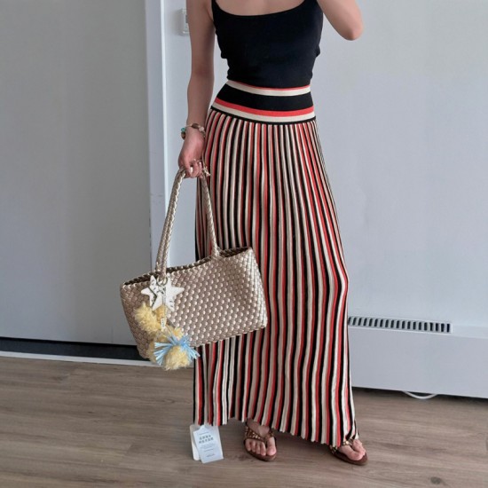 Korean-Style Large-Capacity Parent-Child Tote Bag - Handmade Woven Bag, Commuter Armpit/Shoulder Bag, Minimalist Fashion Handheld Bag