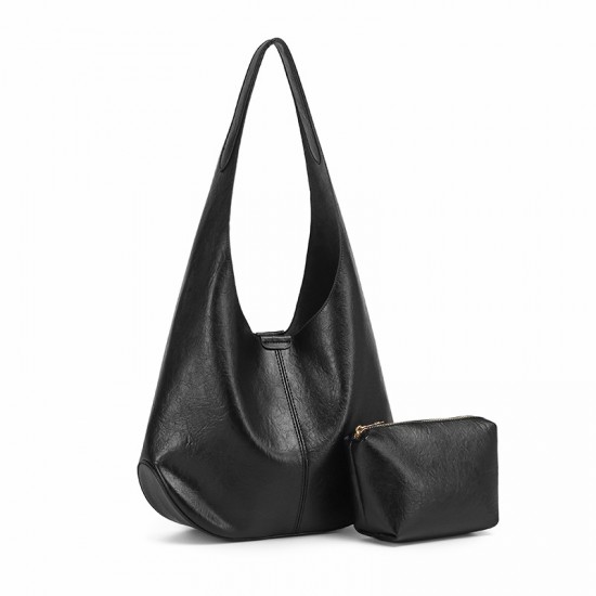 2025 Trendy Korean-Style Luxury Handbag - Versatile Large-Capacity Single Shoulder Bag with Wide Strap, Armpit/Bucket/Tote Bag