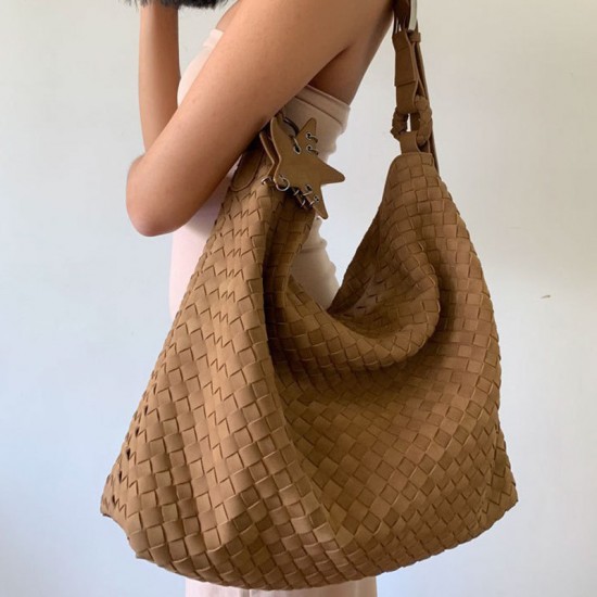 New Handmade Woven Bag for Women - Fashion Versatile Large Capacity Casual Tote, Top-Handle & Crossbody
