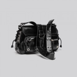 2025 New Niche Design Moto Bag - High-Quality Edgy Y2K Girly Shoulder/Crossbody Bag, Armpit/Baguette Bag for Women