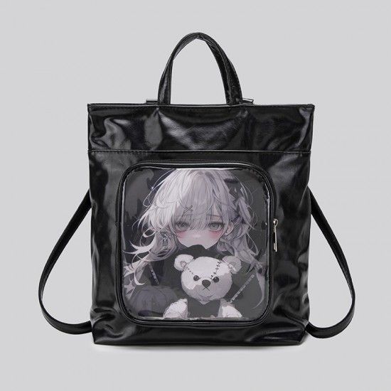 Japanese-Style Cute Academy Backpack - Large-Capacity Ita Bag, Luxury Tote Bag, Handheld/Commuter/Crossbody Bag for Women