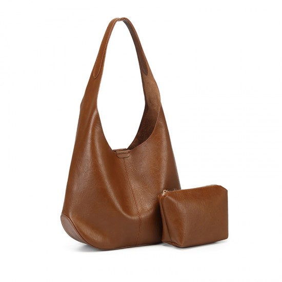 2025 Trendy Korean-Style Luxury Handbag - Versatile Large-Capacity Single Shoulder Bag with Wide Strap, Armpit/Bucket/Tote Bag