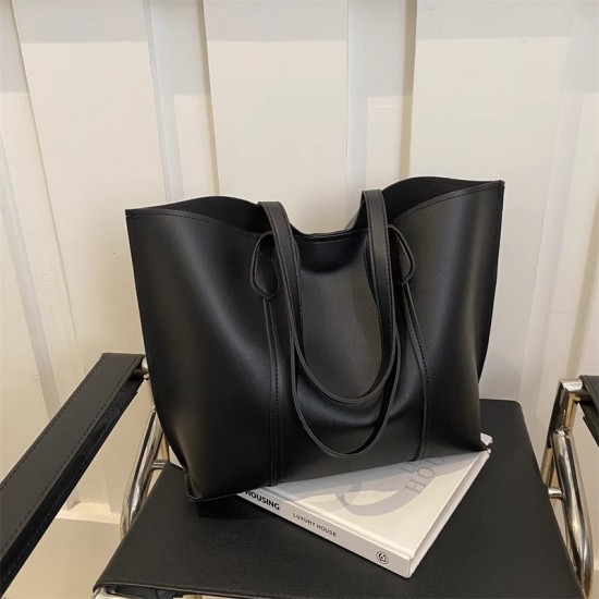 European & American Trendy Korean-Style Large-Capacity Women's Bag - 2025 New Fashion Retro Commuter Tote Bag, Minimalist Single Shoulder Bag