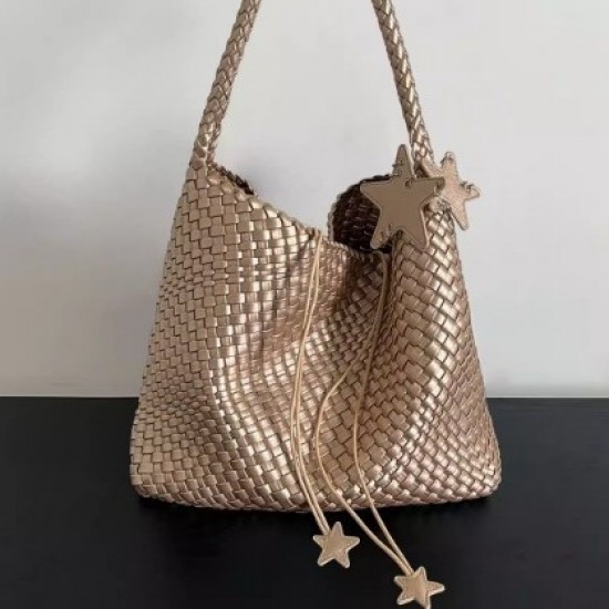 Niche Design Woven Bag - Large-Capacity Tote Bag, Casual Lazy-Style Shoulder/Armpit/Bucket Bag