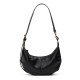 2025 Korean-Style Soft Leather Women's Bag - Wrinkle-Textured Versatile Dumpling Bag, Niche Casual Shoulder/Crossbody Horn Bag