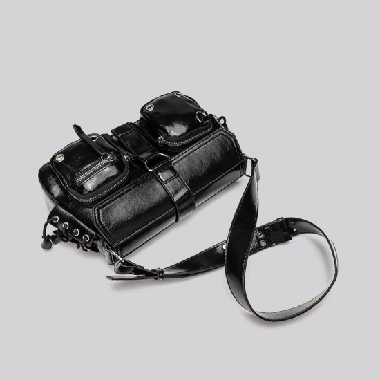 2025 New Niche Design Moto Bag - High-Quality Edgy Y2K Girly Shoulder/Crossbody Bag, Armpit/Baguette Bag for Women