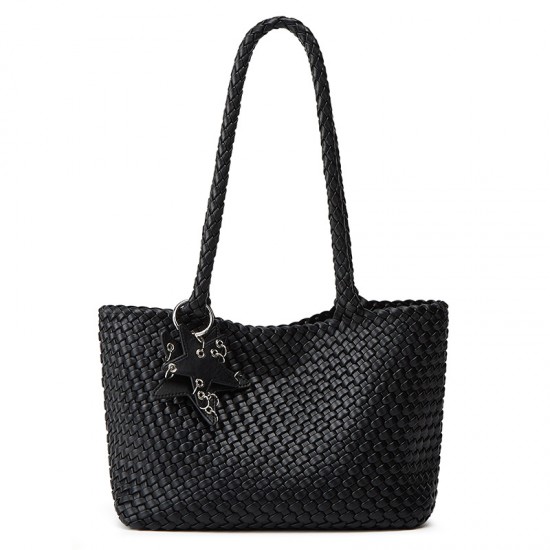 2025 New Niche Design Horizontal Handmade Woven Bag - Luxury Versatile Lazy-Style Shoulder/Armpit Handbag