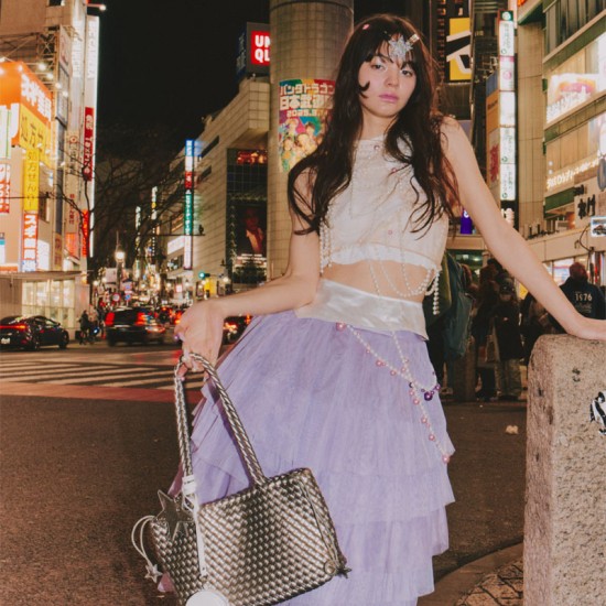 2025 Popular Qiangqiang's Same-Style Shoulder/Armpit Bag - Fashion Horizontal Handmade Woven Trendy Minimalist Handheld Basket Parent-Child Bag