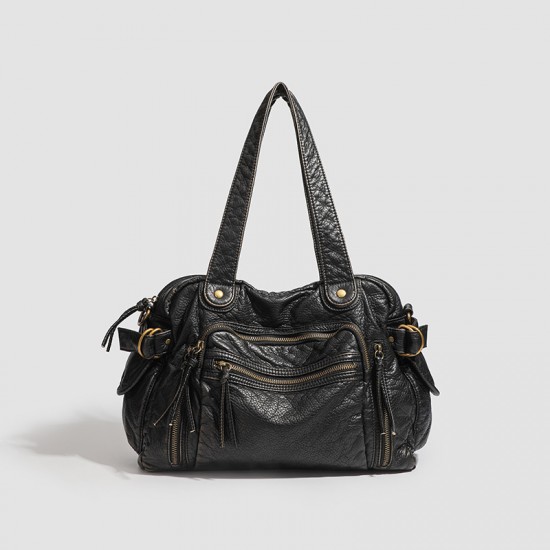 Best-Selling Women's Soft Leather Shoulder Bag - Fashion Retro Commuter Crossbody Bag, Maillard-Style Handheld Bag