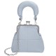 2025 Spring Summer New Women's Bag - Korean-Style Niche Design Clip Top-Handle Bag, Versatile Solid Color Chain Crossbody