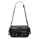 Women's Baguette Bag - Moto-Style Sweet & Edgy Y2K Girly Shoulder/Armpit Bag, Fashion Black Luxury Versatile Niche Crossbody Bag