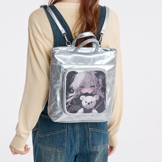 Japanese-Style Cute Academy Backpack - Large-Capacity Ita Bag, Luxury Tote Bag, Handheld/Commuter/Crossbody Bag for Women
