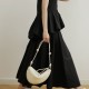 2025 New Niche Design Retro Crescent Dumpling Bag - Women's Single Crossbody Horn Bag, Luxury Saddle Bag