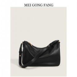 Soft Leather Armpit Bag/Baguette Bag - Large-Capacity Shoulder Bag, New Trendy Minimalist Niche Retro Bag, Wholesale for Women