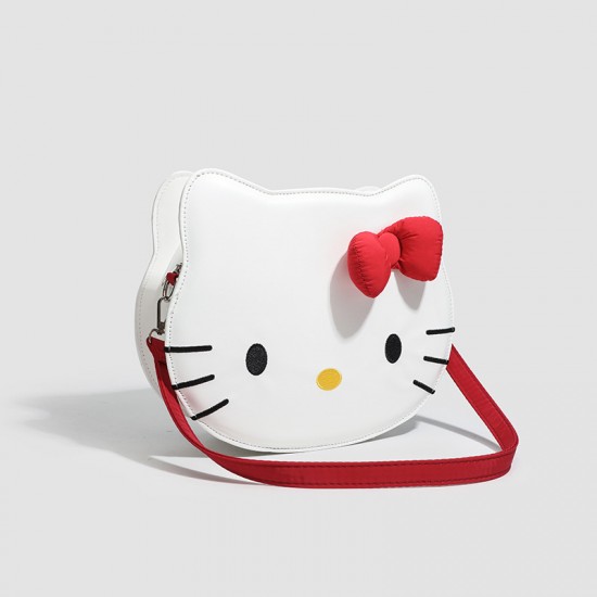 2025 New Cat-Shaped Shoulder Bag for Women - Cute Cartoon Hello Kitty Design, Large Capacity Bag for Teens