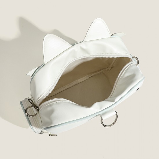 New Y2K Girly Ita Bag - Cute Mechanical Cat Print Bag, Fashion Casual Commuter Versatile Backpack for Women