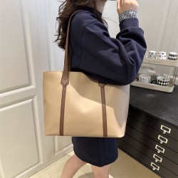 Women's Large-Capacity Soft Leather Versatile Tote Bag - 2025 New Retro Casual Textured Shoulder Bag for School & Commute